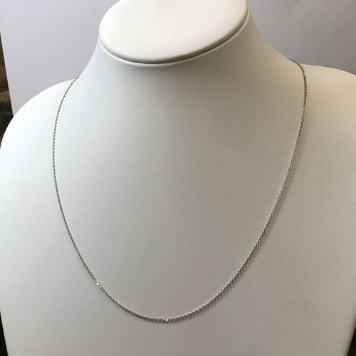 Pt850 1.3mm幅カットあずきネックレス 50センチ 新品 レディース Pt850 1.3mm幅カットあずきネックレス 50センチ 新品 レディース