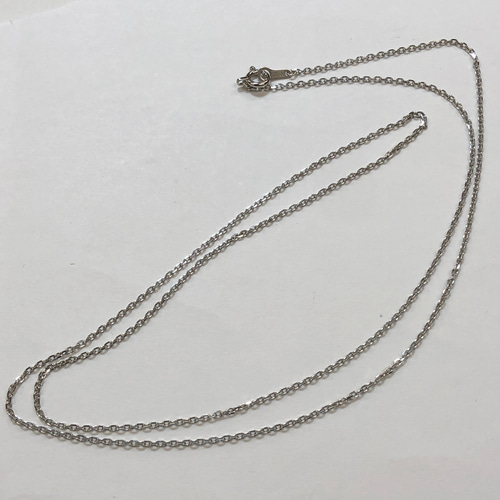 Pt850 1.3mm幅カットあずきネックレス 50センチ 新品 レディース Pt850 1.3mm幅カットあずきネックレス 50センチ 新品 レディース