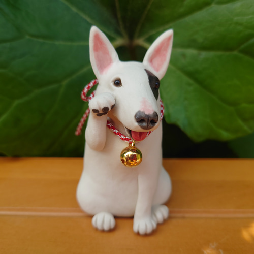 招き犬☆ブルテリア その他置物 まりも工房 通販 15912479