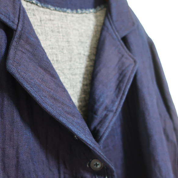 【限量1件，不可再次上架】夏天也好用的靛藍染色❣️西裝外套（免費/純棉牛仔） 第2張的照片
