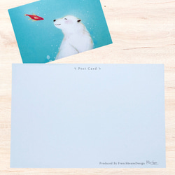 【白くまとお魚】インナーチャイルドを癒すポストカード3枚組　君と、僕との幸せな時間 2枚目の画像