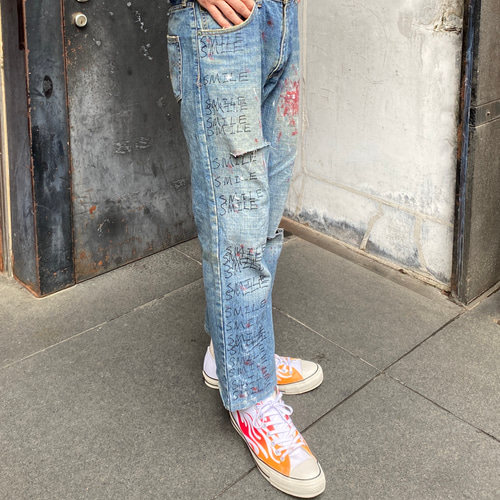REMAKE PAINT CRUSH JEANS (ペイントクラッシュリメイクジーンズ REMAKE PAINT CRUSH JEANS (ペイントクラッシュリメイクジーンズ