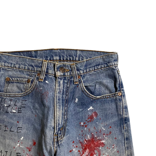 【楽天カード分割】 REMAKE PAINT CRUSH JEANS (ペイントクラッシュリメイクジーンズ パンツ
