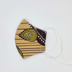 【 送料無料 】アフリカンプリント カラーゴム付き 大人用立体マスク 6枚目の画像
