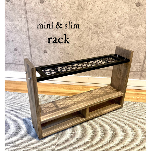 【在庫一掃SALE】キッチンラック - mini & slim / スパイスラック : アイアン家具 1枚目の画像