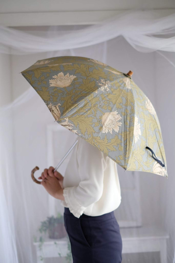 日傘　選べるMorris生地　カトリーヌパラソル 1枚目の画像