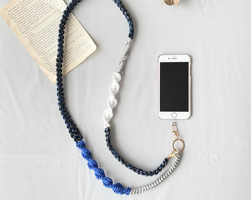 Á SCENE スマホショルダーストラップ シルバー ブラック グレー A SCENE Design paracord shoulder エーシーン デザインパラ