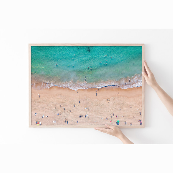 【海 ビーチ アートパネル】開放感あふれる 壁掛け インテリアポスター 8枚目の画像