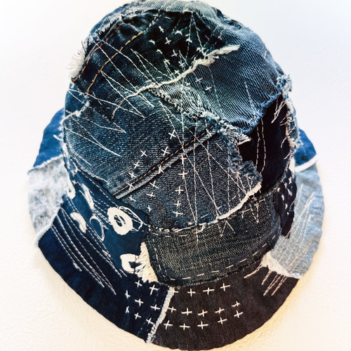 襤褸パッチワーク帽子「hat-006」 ハット tukurite 通販