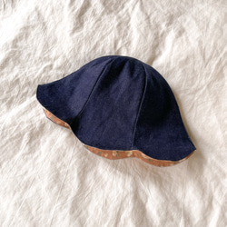 ベビーチューリップハット Denim floppy hat 14枚目の画像