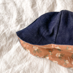 ベビーチューリップハット Denim floppy hat 4枚目の画像