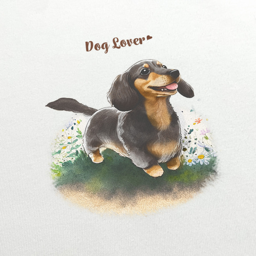 シーグラスアート ダックスフンドのおやつの時間 犬 ペット