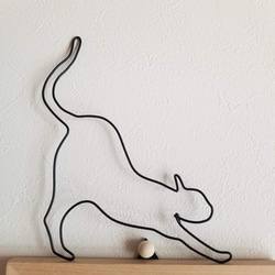 ニッチアート猫装飾画 星月猫☆アート「ネコつむりににこ」絵画 木製パネル貼り SM