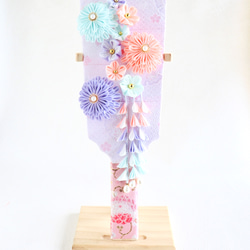 桐箱付き 初正月用 つまみ細工髪飾り羽子板 羽二重使用 雑貨・その他