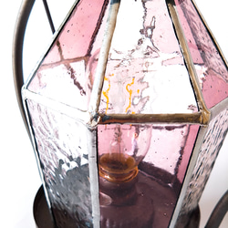 ステンドグラスランプ・魔女の瞳/桜のソーダ　アンティーク調・魔法のテーブルライト　LEDライト/LEDランタン 3枚目の画像
