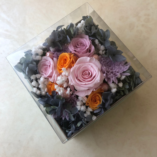 インテリアにお洒落に寄り添うクリア蓋付きコンパクトボックス