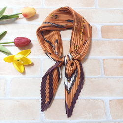 プリーツ菱形（ひし形）スカーフ0032 スカーフ・バンダナ olive 通販