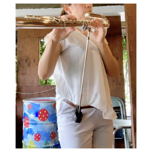 受注製作・バスフルート立奏サポート壺【黒・ベージュ・赤・キャメル