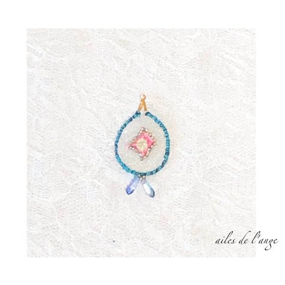 no.899 - organdy embroidery earcuff 2枚目の画像