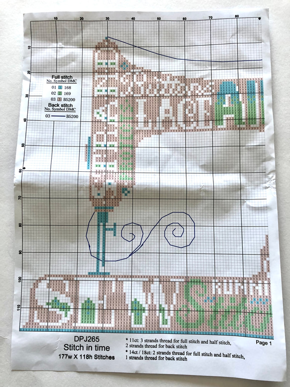 クロスステッチ刺繍キット stitch in time 2枚目の画像