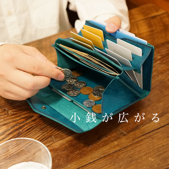 [送料無料]「カードが立つ／小銭が広がる」小さい長財布スタンドアップウォレットGA/ グラフィー 5枚目の画像