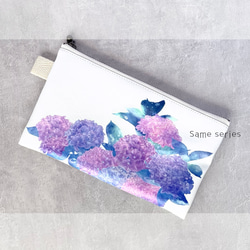 -紫陽花- 花と草木のキーケース（4連・カード収納付き） 11枚目の画像