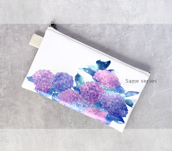 -紫陽花- 花と草木のキーケース（4連・カード収納付き） 11枚目の画像