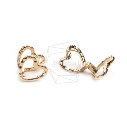 ERG-2411-G【2個入り】ハートワンタッチ ピアス,Heart One touch Post Earring 3枚目の画像