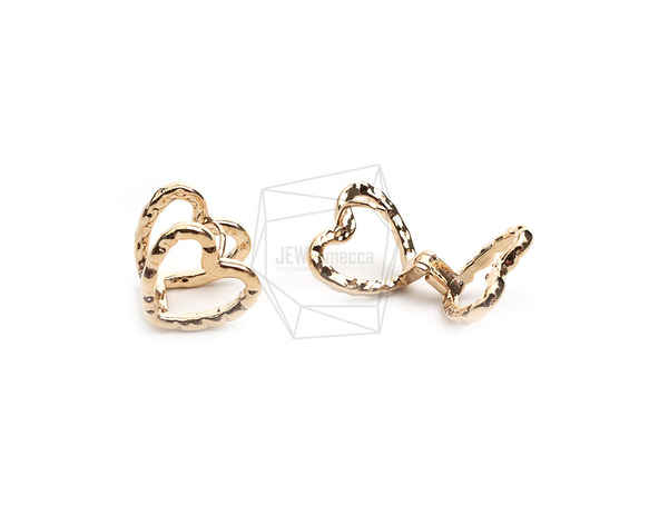 ERG-2411-G【2個入り】ハートワンタッチ ピアス,Heart One touch Post Earring 3枚目の画像