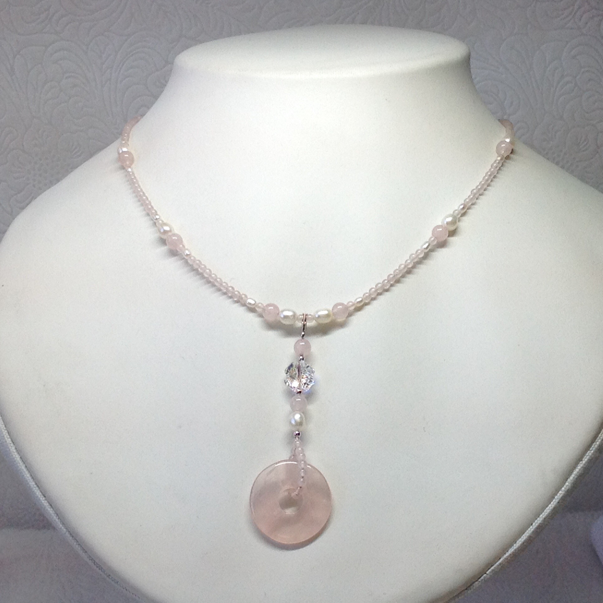 「プリティー ピンク」天然石 ネックレス　No.5306