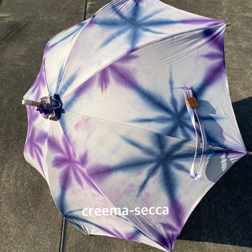 送料無料＊ 雪紫 日傘 板締めの雪花絞り染め 傘・日傘 secca 通販  