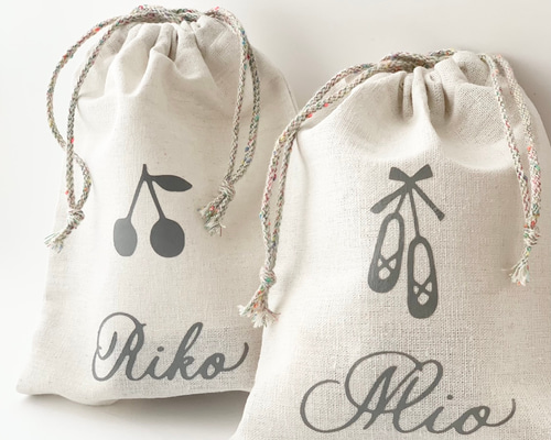 m様 オーダーページ ✩ しかく巾着 コットン巾着（M）｜ノベルティ・物販・記念品などの名入れ制作