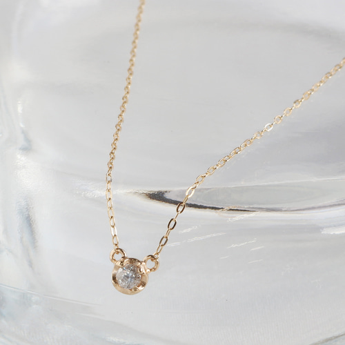 コロンと可愛い Dia0.05ct K10イエローゴールド ダイヤモンド