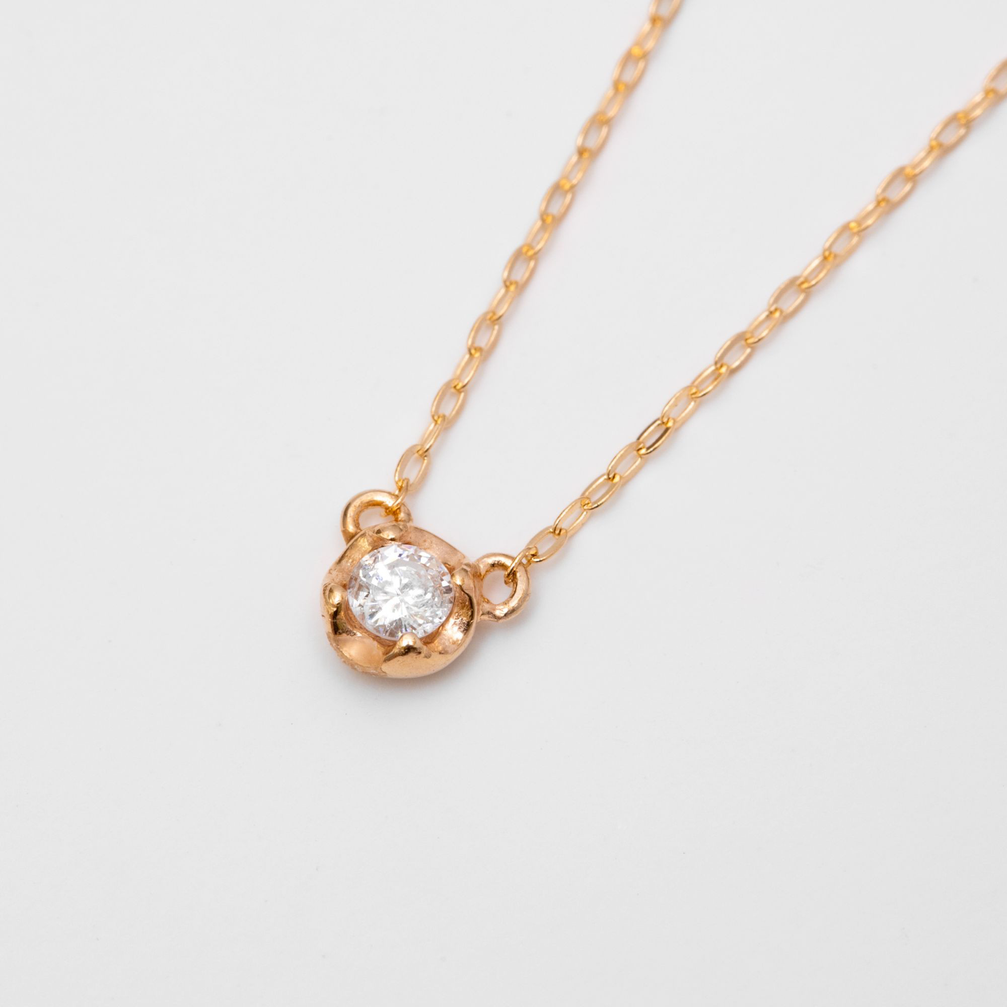 コロンと可愛い Dia0.05ct K10イエローゴールド ダイヤモンド