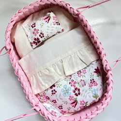 選べるクーファン♡お人形用クーファン♡ベージュチェック おもちゃ