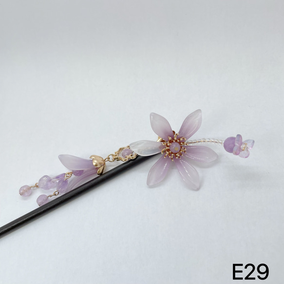 E29 一輪花簪　木蓮の花簪　モクレンの花　花簪　花のかんざし　かんざし 9枚目の画像