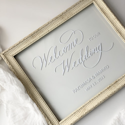 ウェルカムボード　ステッカー　ウェルカムミラー　ウェルカムサイン　ウェルカムスペース　結婚式DIY 1枚目の画像