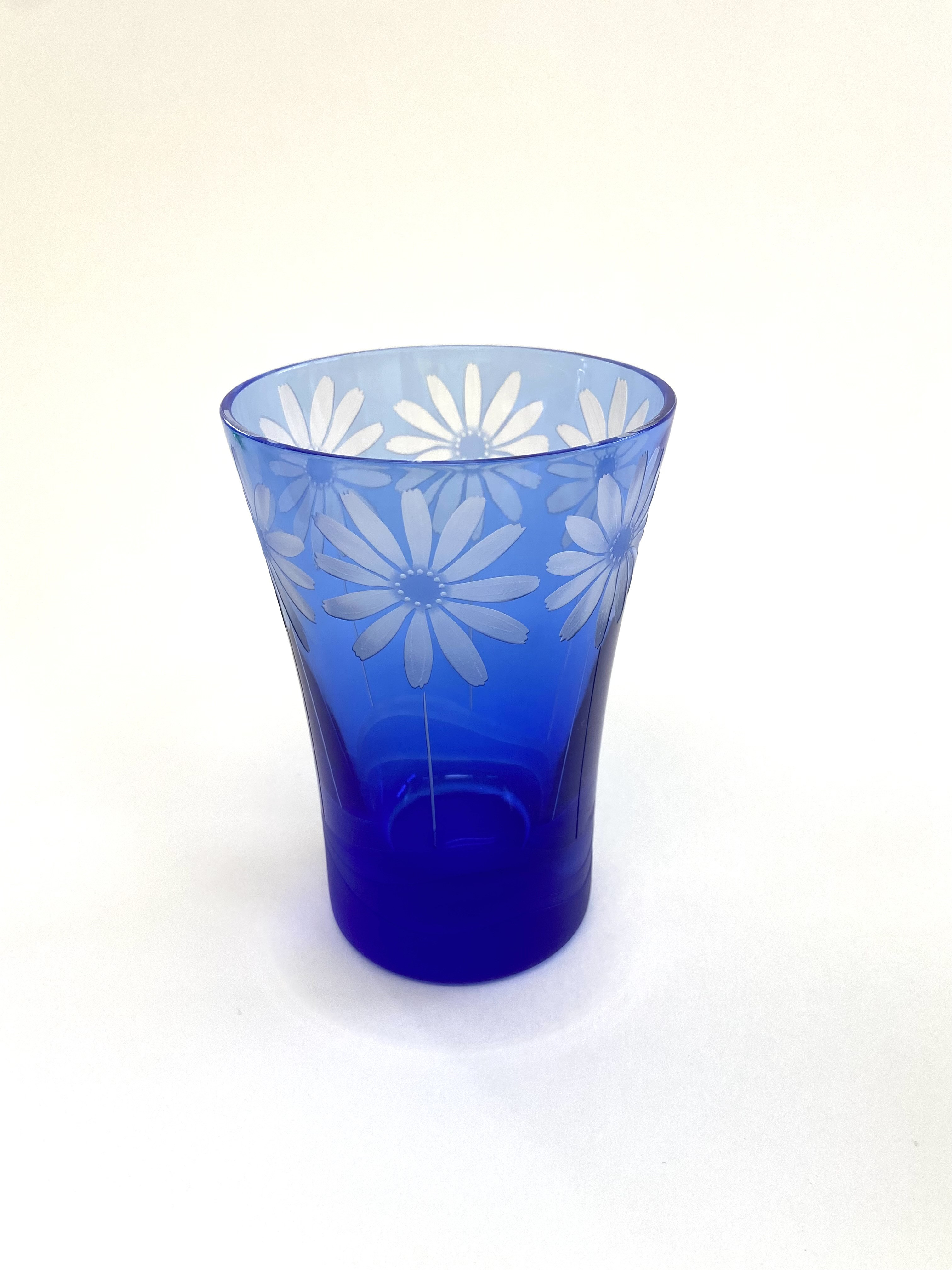 爽やかブルー　グラス　マーガレット　プレゼント　マイグラス