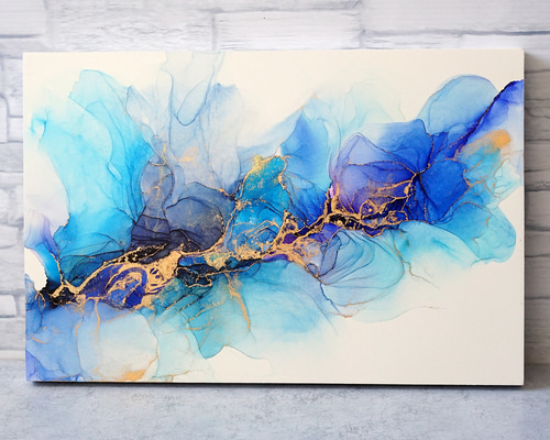 油彩画『碧瞳吉兆』原画 一点物 開運アート インテリア 4409e8ea15b20760f36d79655d7e18