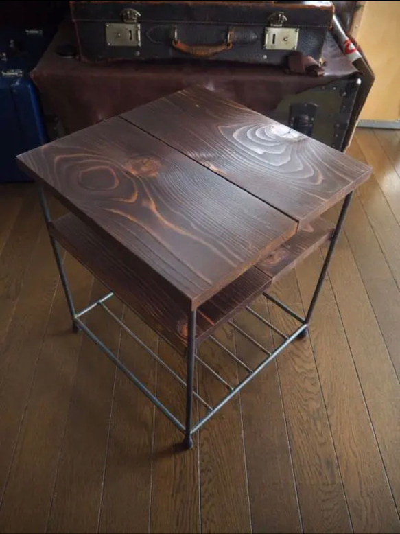 サイドテーブル　棚　ラック　シェルフ　ハンドメイド　オーダーメイド 4枚目の画像