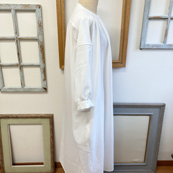 促銷價 成人連衣裙❤️ 縮褶四分之三袖襯衫連衣裙 白色（尺碼不限 LL） 第10張的照片