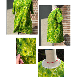 緑のガーベラのTシャツ(Mサイズ) 2枚目の画像