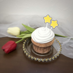 『ケーキトッパー(ロウソク・ハート・星)~ハレのにちようび』 1歳 バースデー 誕生日 3枚目の画像