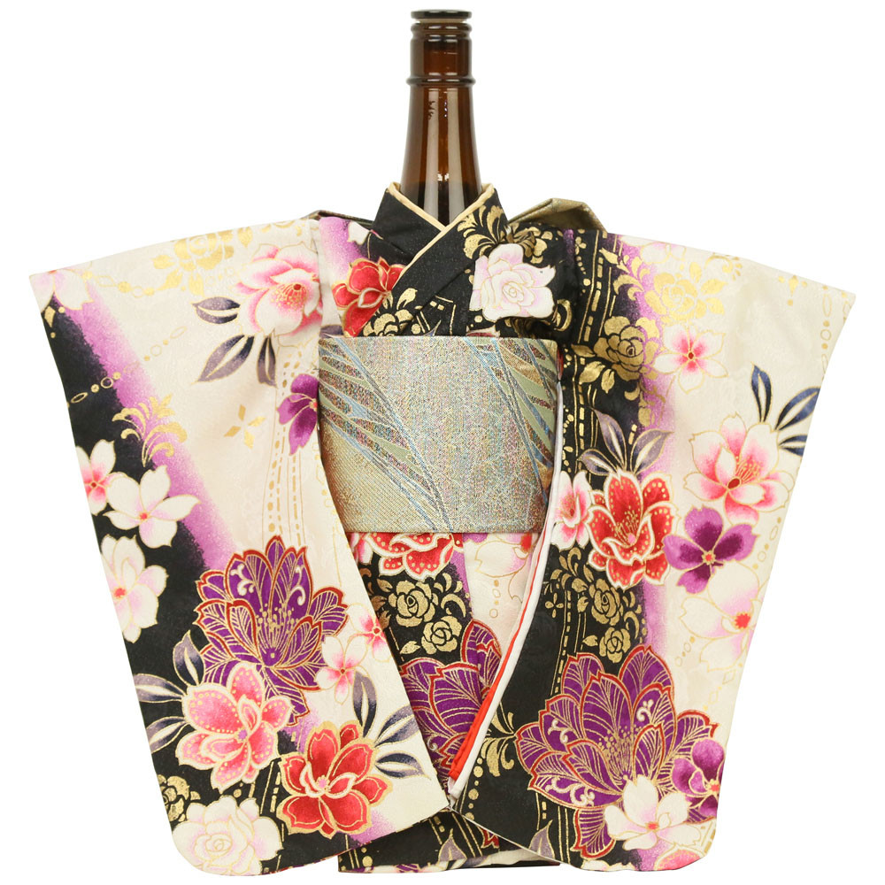 彩のおもたせ 着物ボトルカバー 胡蝶の夢 一升瓶用　kb-6