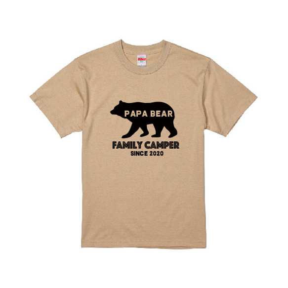 ＜親子サイズ対応＞FAMILY BEAR家族Tシャツ（父の日/キャンプ/アウトドア/親子Tシャツ）父の日2024 5枚目の画像