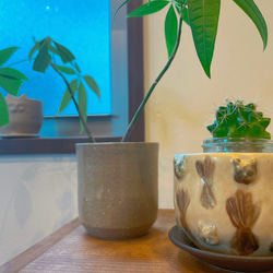 猫のレリーフ植木鉢 2枚目の画像