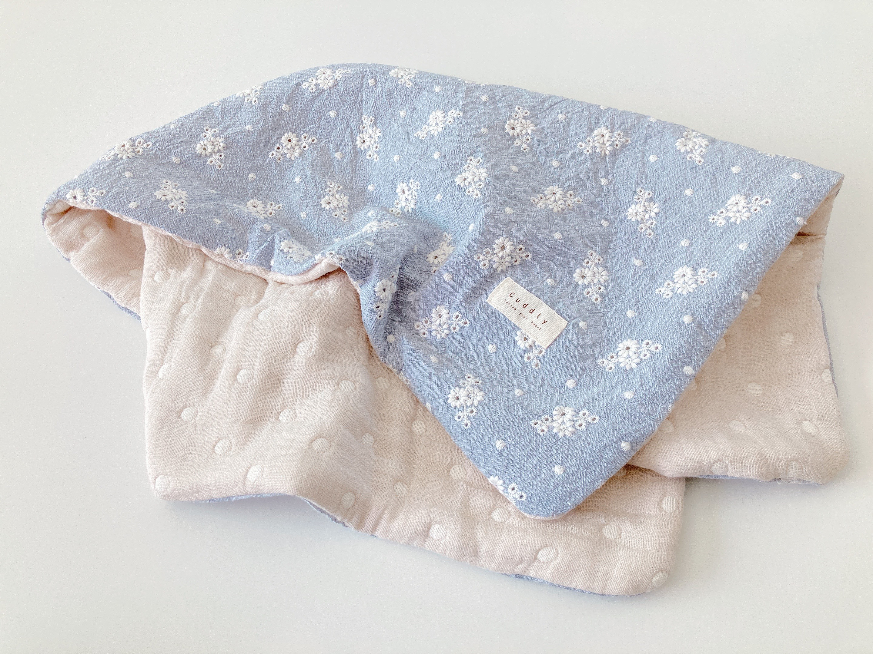 花柄刺繍 薄いピンク ブランケット ブランケット 花柄刺繍 薄いピンク