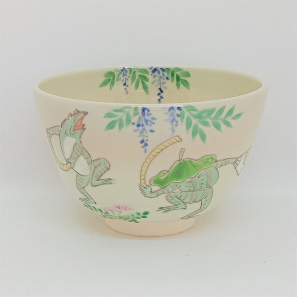茶盌「鳥獣戯画・田楽踊り」京焼・清水焼 京都 伝統工芸品