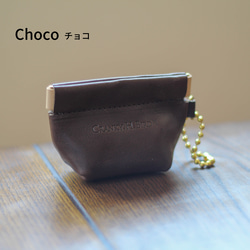 マチありバネ口金ポーチ　栃木レザー　本革　ポーチ　　小物収納　イヤホン　カード　コインケース　お薬　プチギフト 11枚目の画像