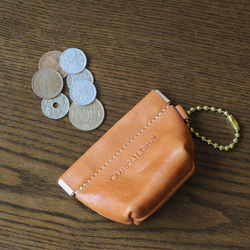 マチありバネ口金ポーチ　栃木レザー　本革　ポーチ　　小物収納　イヤホン　カード　コインケース　お薬　プチギフト 15枚目の画像